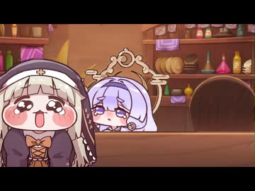 ヨミに出されたかぼちゃ粥を蹴り飛ばすスピキ