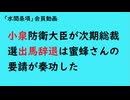 第1109回『小泉防衛大臣が次期総裁選出馬辞退は蜜蜂さんの要請が奏功した』【「水間条項」会員動画】