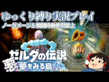 『縛りプレイ#4』ノーダメージでツボのどうくつを攻略するノーガードリンク【ゼルダの伝説夢をみる島/ゆっくり実況】
