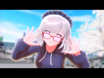 【MMD】桜吹雪とお散歩ついでのゲリラ撮影における花より団子について【かのせな】