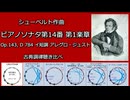 1823年 シューベルト ピアノソナタ第14番 第1楽章 イ短調 Op.143 D 784 古典調律聴き比べ