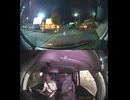 夜中に黒い色のジャージの兄ちゃんがFUJIスーパー前から道路横断していた