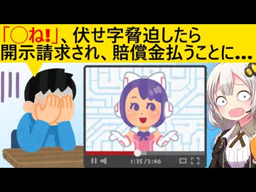 Vtuberアンチ、隠語で誹謗中傷するも開示請求され泣いてしまう…