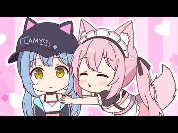 【手描き】慣れてなさ過ぎて下手くそなキッスをする博衣こより【雪花ラミィ／博衣こより／ホロライブ／切り抜き動画】