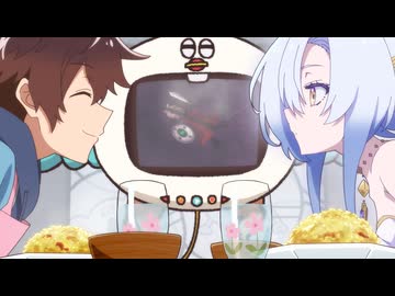 TVアニメ『女神「異世界転生何になりたいですか」俺「勇者の肋骨で」』　第2話　「ヤドカリ／魔王城の扉（右）」