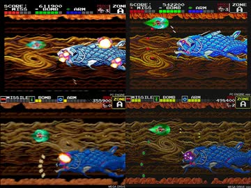 ダライアス/DARIUS キングフォスル/KING FOSSIL各種並走（PCE PCEmini MD MDmini）