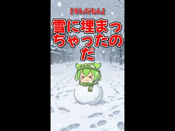 【ずんだもん】雪に埋まっちゃったのだ