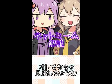 ゆかつむネットミーム解説【オレでなきゃ見逃しちゃうね】