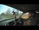 A group of Ukrainian soldiers driving a Mitsubishi L200 miraculously survive a Russian strike