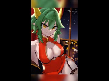 【30秒メイキング】オリジナル　ドラゴン娘 タイムラプス
