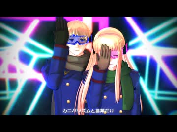 【APヘタリアMMD】パンダヒーロー 【露男女】