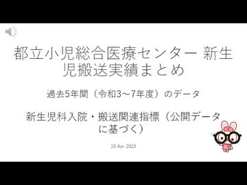 都立小児総合医療センター 新生児搬送実績まとめ