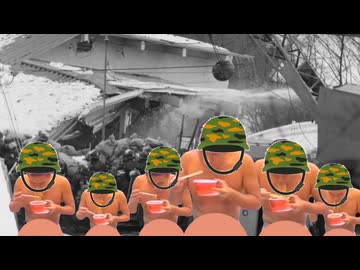 あさま山荘事件で支給されたカップ麺を食す機動隊