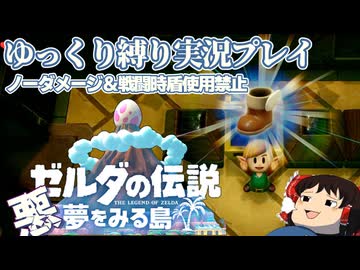 『縛りプレイ#6』ノーダメージでカギの穴ぐらを走り回るノーガードリンク【ゼルダの伝説夢をみる島/ゆっくり実況】