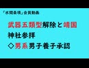 第1115回『武器五類型解除と靖国神社参拝◇男系男子養子承認』【「水間条項」会員動画】