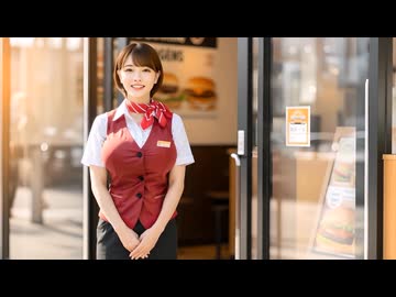 AIと考えたバーガーチェーン店のCM「おむねバーガー」