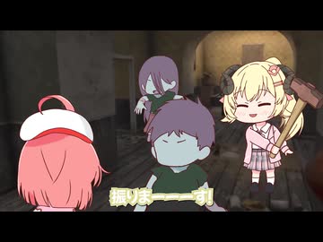 【手描き】一撃必殺わためハンマーをくらって全ロスするさくらみこ【角巻わため／さくらみこ／大神ミオ／猫又おかゆ／常闇トワ／獅白ぼたん／ホロライブ／切り抜き動画】