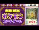《228枚/週｜ポケカ〈ver.遊々亭〉｜4月23日》＜500円以上騰落＞ 買取相場 #ポケモンカード