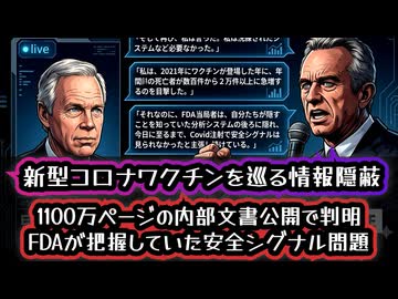 【来週さらなる追及を示唆】◆ロン・ジョンソン上院議員が暴露 1100万ページの内部文書公開で判明　FDAが把握していた安全シグナル問題