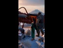 ♪9999年いつかどこかでベビーカーと俵と大百足と龍女とMDコンポとミノタウロス。北海道占守島天神山にて。「大百足、阿頼度島にワープできますか？」