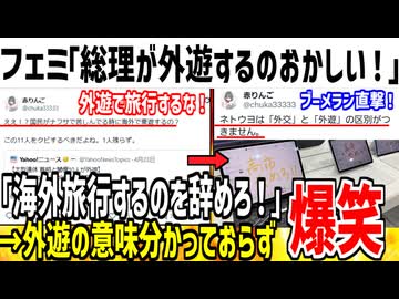 フェミ「総理は外遊するな！何で豪遊しに行くんだよ！」→教養不足なのバレて自爆してしまう...