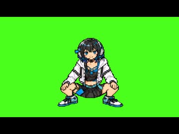 スクワットをする宮舞モカGB（version2）
