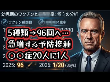 ◆5種類→96回へ…急増する接種と自閉症20人に1人の現実