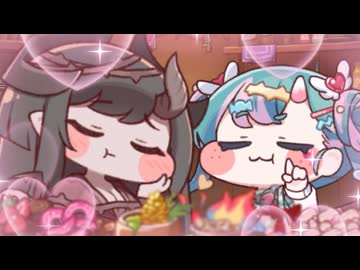 1分間フリックル＆ピコラがモグモグしているだけの動画