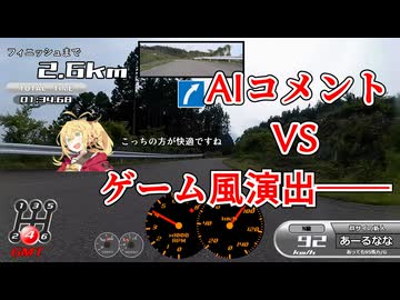 【弦巻マキ車載】AIキャラクターコメントVS某レースゲーム風編集in群サイ