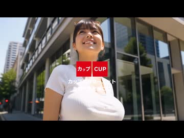 AIと考えたおむねの世界のアパレルメーカーのCM「CUP」
