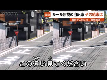 【独自】ルール無視の自転車 その結末は…警察が公開した“衝撃映像”