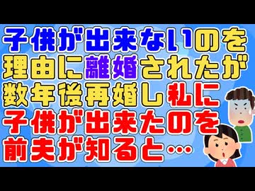 前夫「俺は子供がほしいんだ」私「私に問題ないって診断されたよね？」子供が出来ない事を理由に離婚されたがその後前夫が出来婚したと噂で聞き…