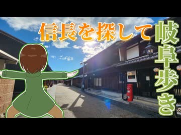 【織田信長】岐阜・川原町の古い町並みと新春の金華山