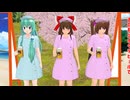 ナースコスプレでお花見！【東方MMD紙芝居】