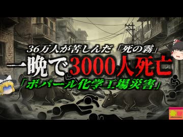 【1984】一晩で町を壊滅させた『死の霧』被害者数約35万人となった史上最悪の産業災害『ボパール化学工場事件』を解説