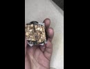 ミャクミャクのチョコパフを切りました。　#ミャクミャク　#チョコパフ