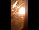 A Ukrainian military pick-up carrying ammunition detonated after catching fire in the