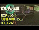 【ティアキン】チャレンジ攻略 馬番の願いごと #2-126 ゼルダの伝説ティアーズオブザ キングダムNintendo Switch 2 Edition