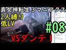 【真女神転生３マニアクス】低レベル＆２人パーティ縛り #08 VSダンテ
