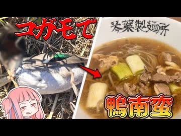 獲ったコガモでソバ作る