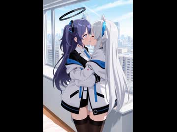 ノアとユウカの百合キス