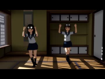 【MMD艦これ】 ニュートンダンス　初雪・深雪 【和室】　※AIコメ有り