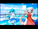 MMD、ミク、計2人、で、DIVA