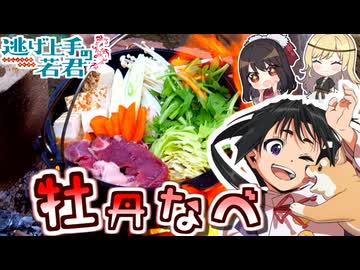 人気アニメ【逃げ上手の若君】第三話！巨大イノシシ肉の牡丹鍋の作り方【料理】【ゆっくり実況】
