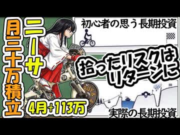 【30万積立】拾ったリスクはリターンに【4月爆益】