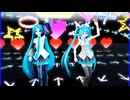 MMD、ミク、計2人、で、ラブパラ。