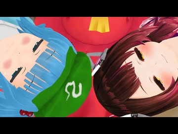 【東方ＭＭＤ】博麗霊夢の膝の上　河城にとりとロボ子さん（ホロライブ）