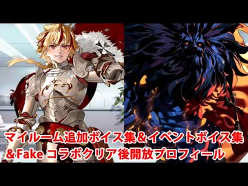 Fate/Grand Order 獅子心王リチャード1世 追加マイルームボイス集＆イベントボイス集＆Fakeコラボクリア後開放プロフィール