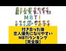【MBTI】付き合った後、恋人優先になりやすいMBTIランキングTOP16 #mbti #恋愛 #16タイプ性格診断 #16タイプ