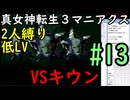 【真女神転生３マニアクス】低レベル＆２人パーティ縛り #13 VSキウン